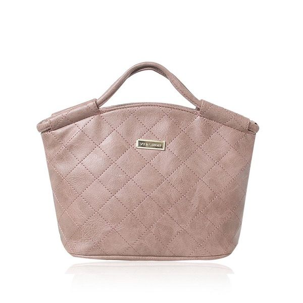 Túi 2 Quai Thêu Caro Màu Ruốc Hồng Verchini TFV04 (Store 1001)