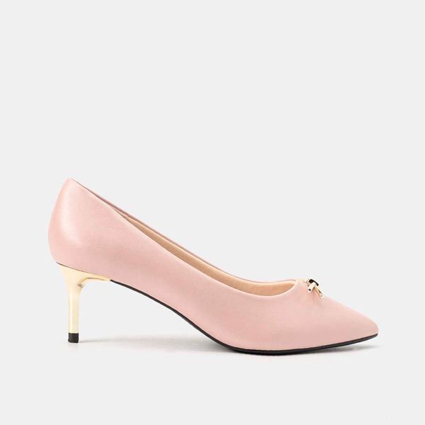 Giày Cao Gót Pump Gắn Khóa Trang Trí Màu Hồng Juno CG05105