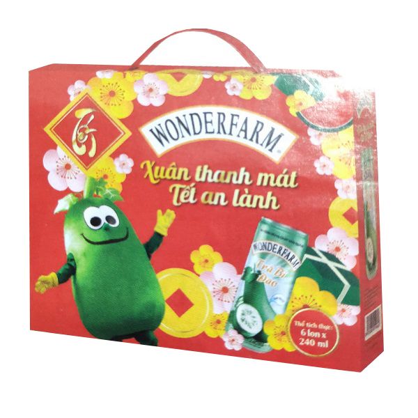 Hộp Quà Trà Bí Đao WonderFarm 240ml x 6 (Tết)