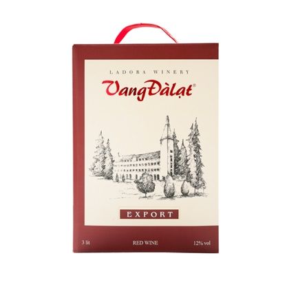 Hộp Vang Đỏ Đà Lạt 3L - Export Đỏ