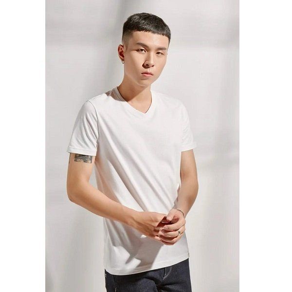 Áo Thun Nam Cổ Tim Trắng Couple TX 3080
