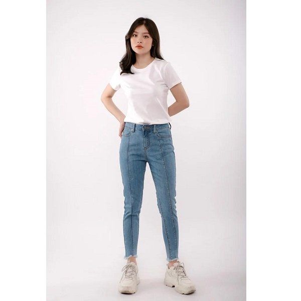 Quần Jeans Tưa Lai Túi Lệch Xanh Nhạt Couple TX 4011 (Store 5703)