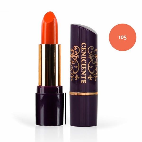 Son Mịn Môi Naris Ceniciente Smooth Lip Số 105 Màu Đỏ Cam 3,7g
