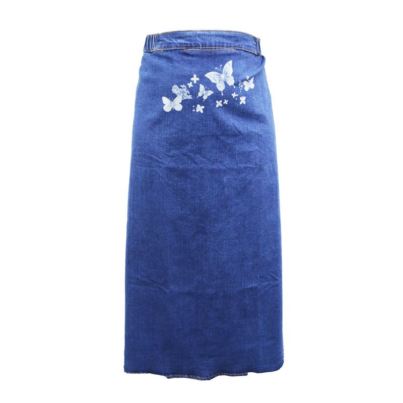 Váy Jean Chống Nắng Nút Gài PP01 - Xanh Đậm