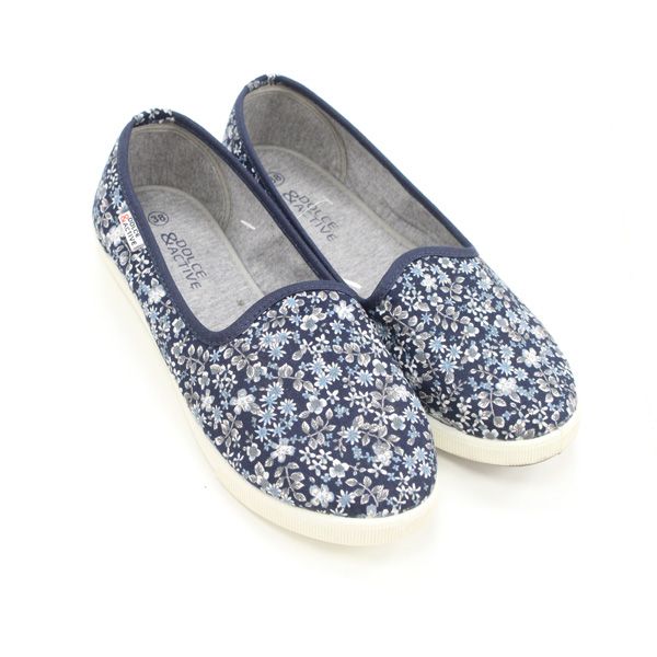 Giày Slipon Nữ D&A EP L1912 Xanh Hoa Nhí