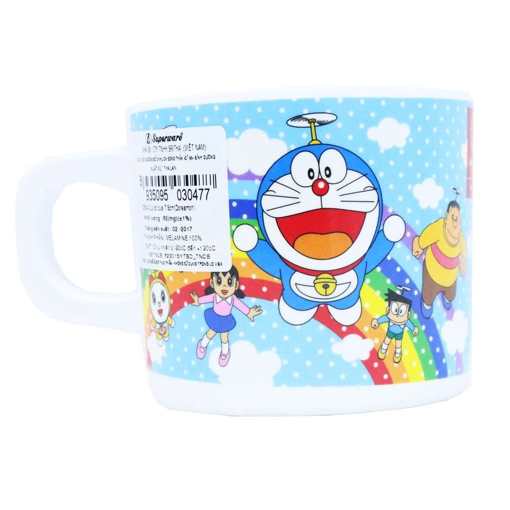 LY CÓ QUAI 3 INCH (7.5 CM) DORAEMON RAINBOW