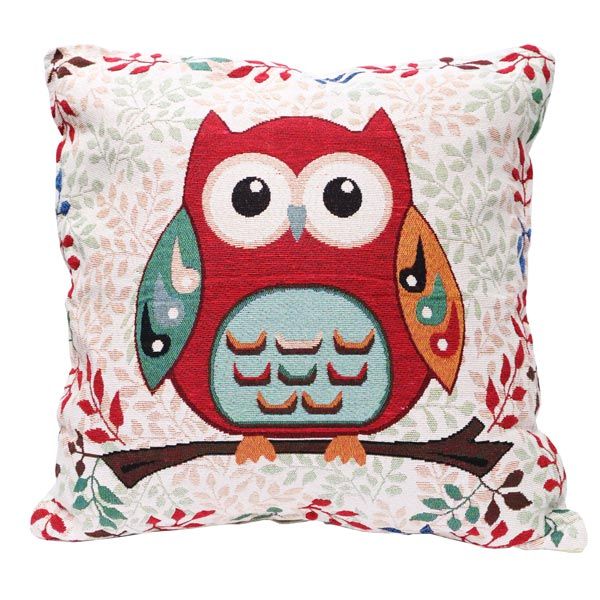 Gối Tựa Cú Dệt 45x45cm