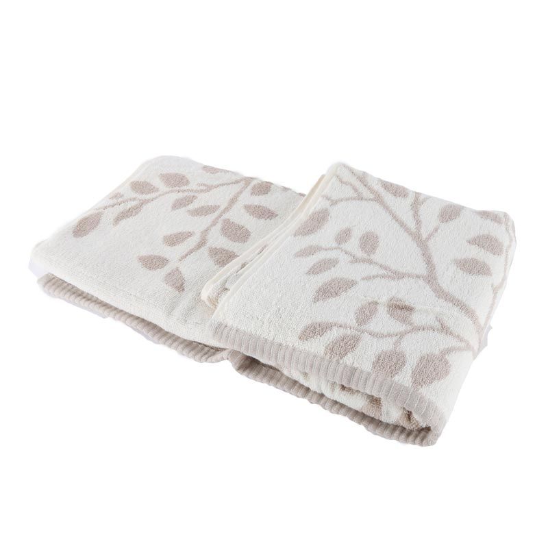 Khăn Tắm Organic Hoa Văn Lá Cây Topvalu 60 x 120cm 302g