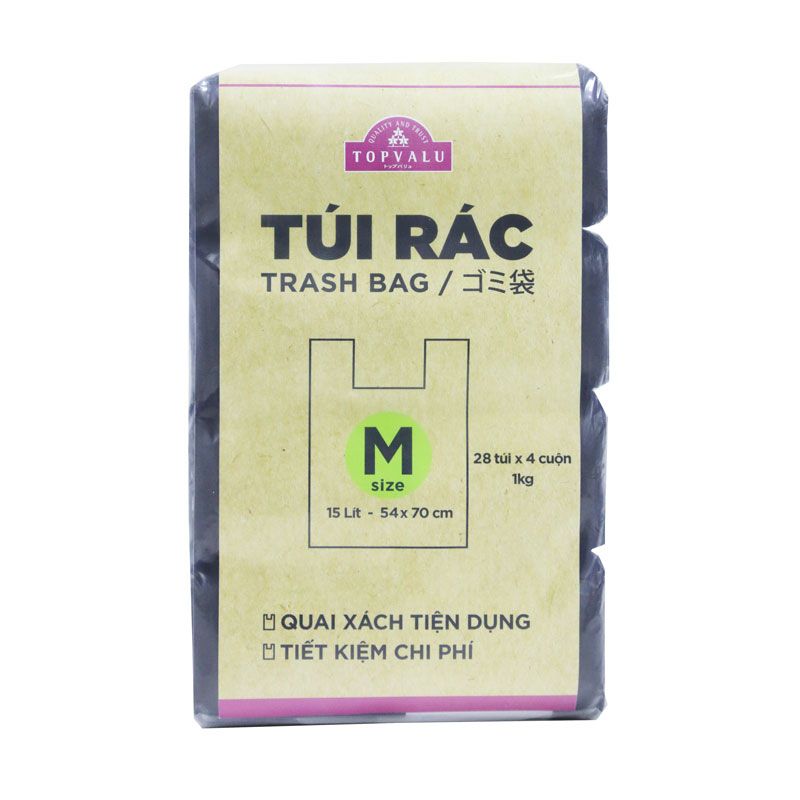 Túi Rác Topvalu Màu Đen 1kg - Size M