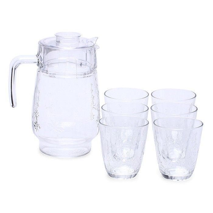 BỘ BÌNH LY THỦY TINH LUMINARC 7 MÓN TIVOLI LIER EMBOSSME
