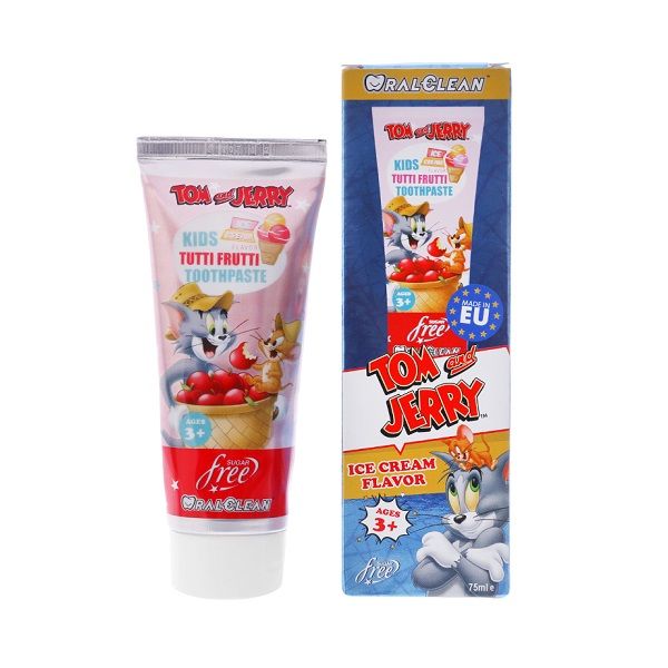 Kem Đánh Răng Dành Cho Trẻ Em Oral-Clean Tom&Jerry Kids Tutti Frutti 75ml