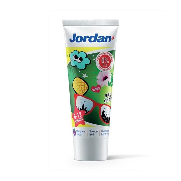Kem Đánh Răng Trẻ Em Jordan 6-12 Tuổi Hương Nho 75g