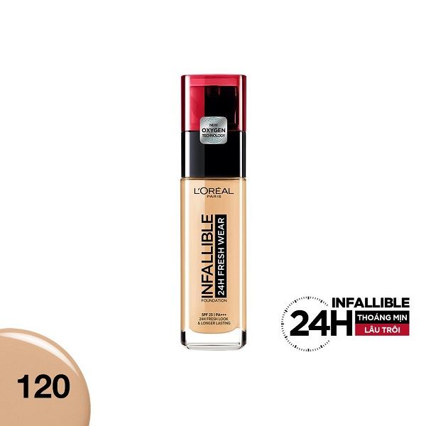 Kem Nền Siêu Mịn Lâu Trôi L'Oreal Infallible 24H 120 Vanila 30ml