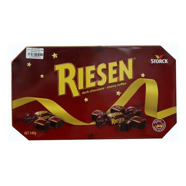 Kẹo Storck Riesen Dark Chocolate Chewy Toffee - Hộp Thiếc 540g (Tết)