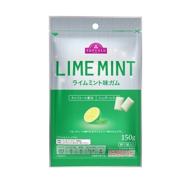 Kẹo Xylitol Vị Chanh Bạc Hà Không Đường Topvalu (150g)