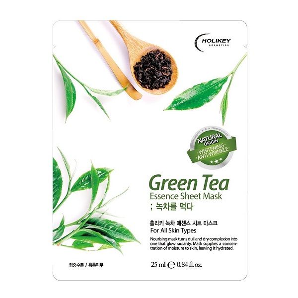 Mặt Nạ Tinh Chất Trà Xanh Dưỡng Ẩm & Ngăn Ngừa Mụn Holikey Green Tea Essence Sheet Mask 25ml
