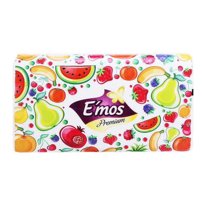 Khăn Giấy Rút E'mos Hoa Quả 230 Tờ