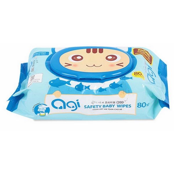 Khăn Ướt Agi 80 Tờ Không Hương
