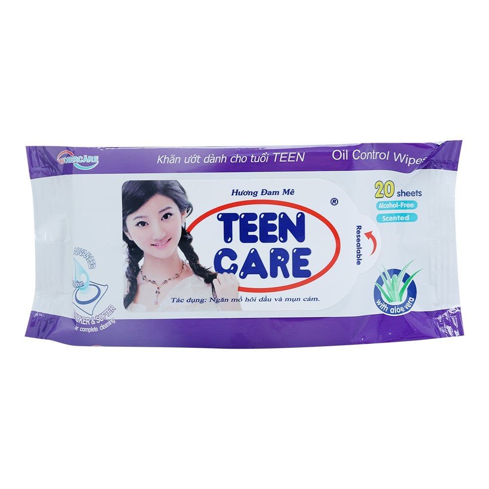Khăn Ướt Teen Care 20+4 Tờ - Tím