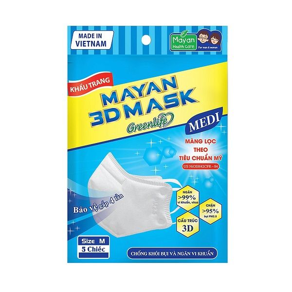 Khẩu Trang Mayan 3D Medi PM2.5