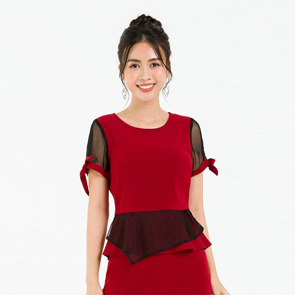Áo Peplum GBH010 Màu Đỏ Lamer L61B20H040-S2400