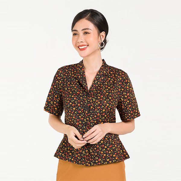 Áo Sơ Mi Cổ 2 Ve Lamer Họa Tiết