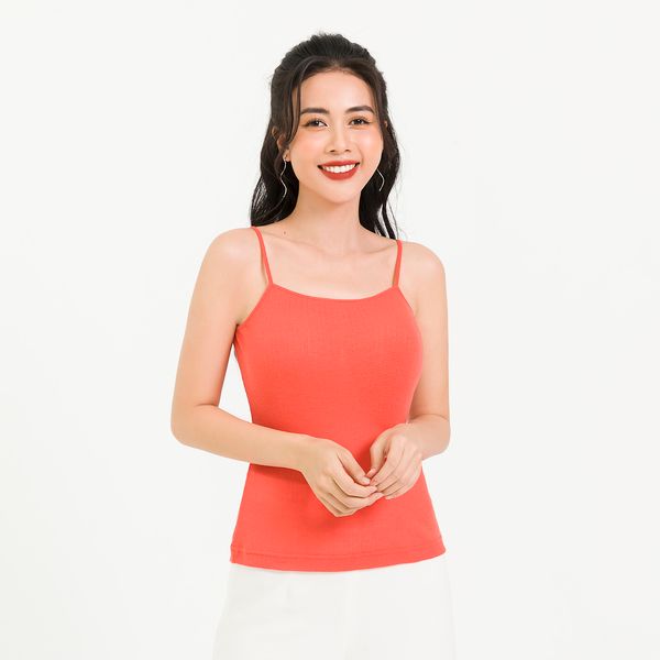 Áo Hai Dây Lamer Màu Đỏ Cam