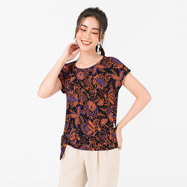 Áo Cotton Tay Liền Họa Tiết Lamer L61R20H023-F2631