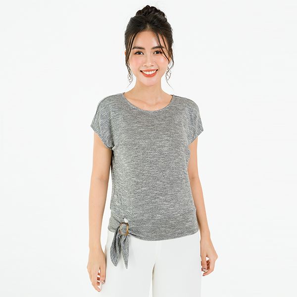 Áo Cotton Tay Liền Màu Ghi Muối Tiêu Lamer L61R20H023-S1100