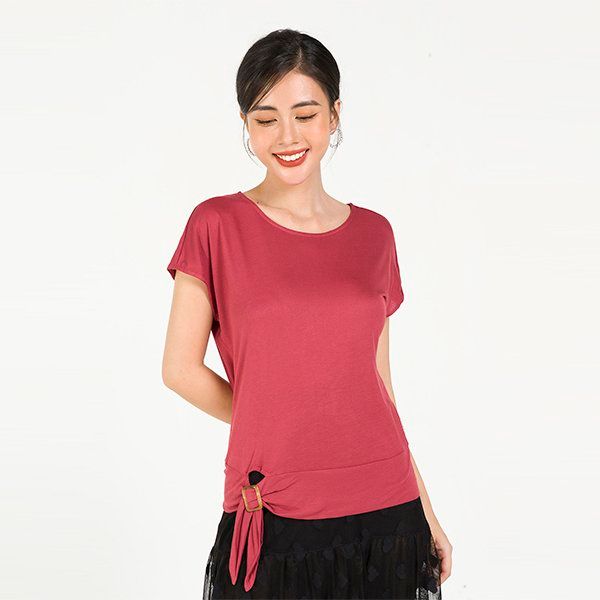 Áo Cotton Tay Liền Lamer Màu Đỏ