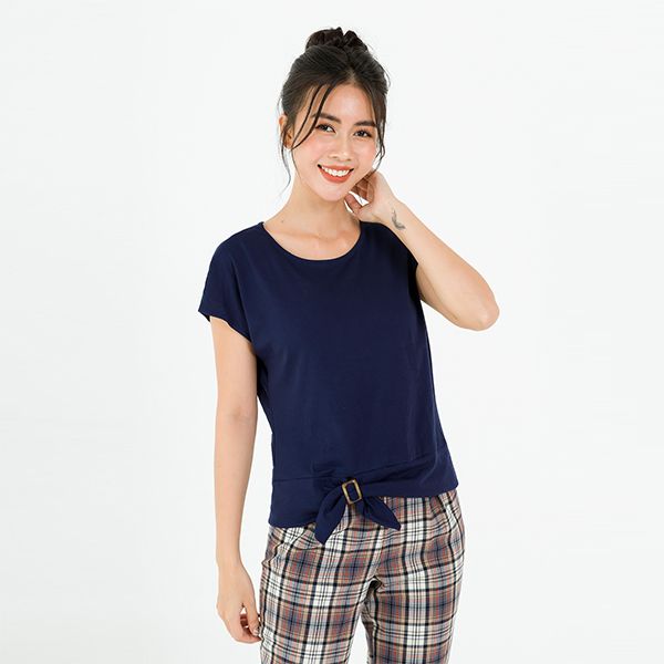 Áo Cotton Tay Liền Màu Xanh Than Lamer L61R20H023-S3200