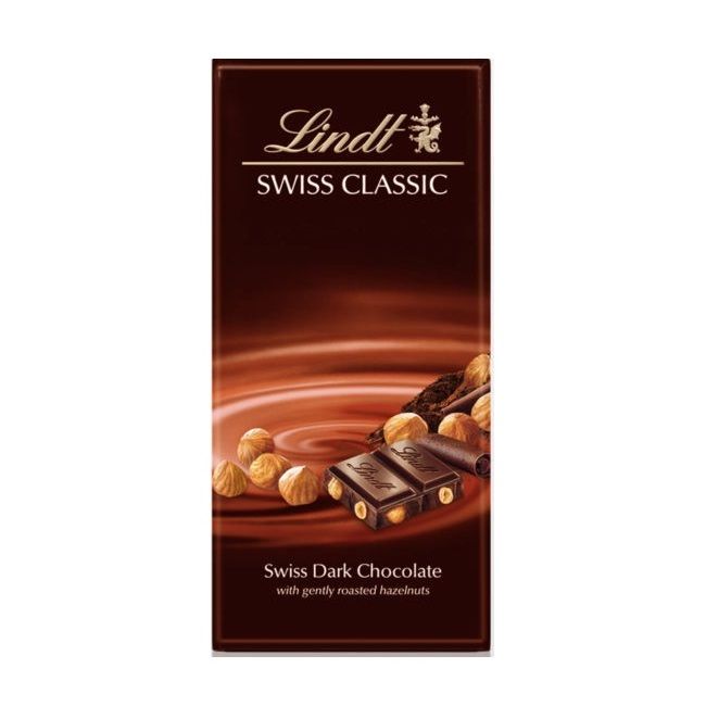 Socola Lindt Swiss Classic Đen Nhân Hạt Dẻ