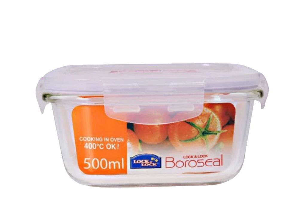 Hộp Bảo Quản Thuỷ Tinh Hình Vuông Lock&Lock 500ml - LLG214