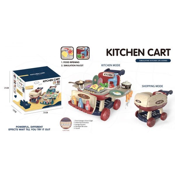 Đồ Chơi LITTLE STAR Xe Đẩy Thức Ăn Mini Màu Đỏ LLX0178043