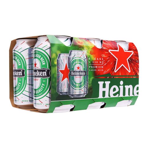 Lốc 6 Lon Bia Heineken 330ml