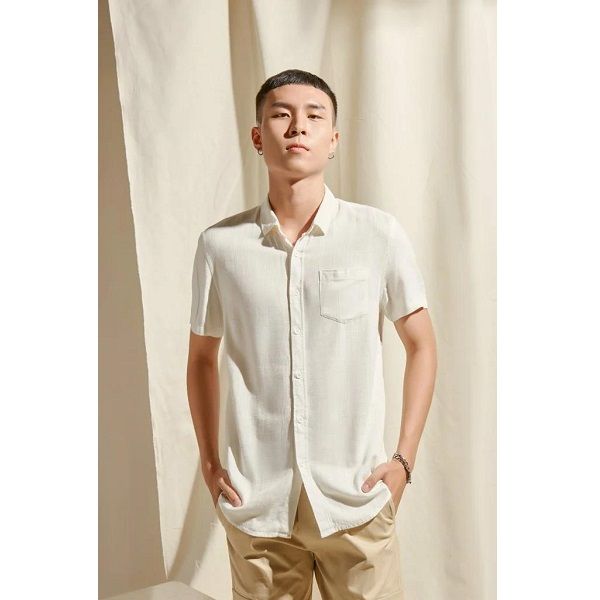 Áo Nam Tay Ngắn Màu Trắng Couple TX 3014