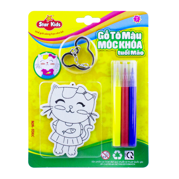 Gỗ Tô Màu Móc Khóa Tuổi Mão R-Star K-231/4