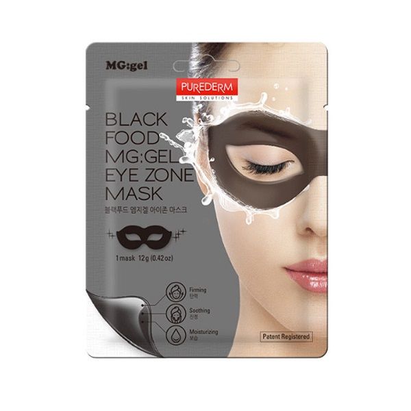 Mặt Nạ Dưỡng Ẩm Vùng Mắt Purederm Black Food MG:Gel Eye Zone Mask (12g)