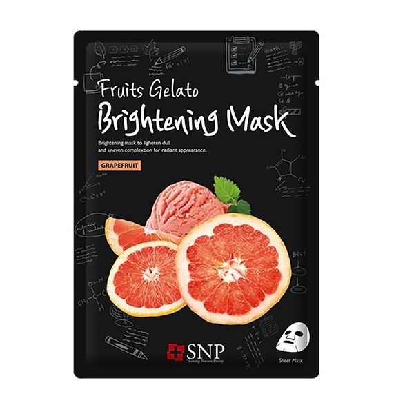 Mặt Nạ Dưỡng Trắng Tinh Chất Bưởi SNP Fruits Gelato 25ml