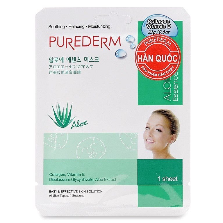 Mặt Nạ Giấy Nha Đam Purederm 23g