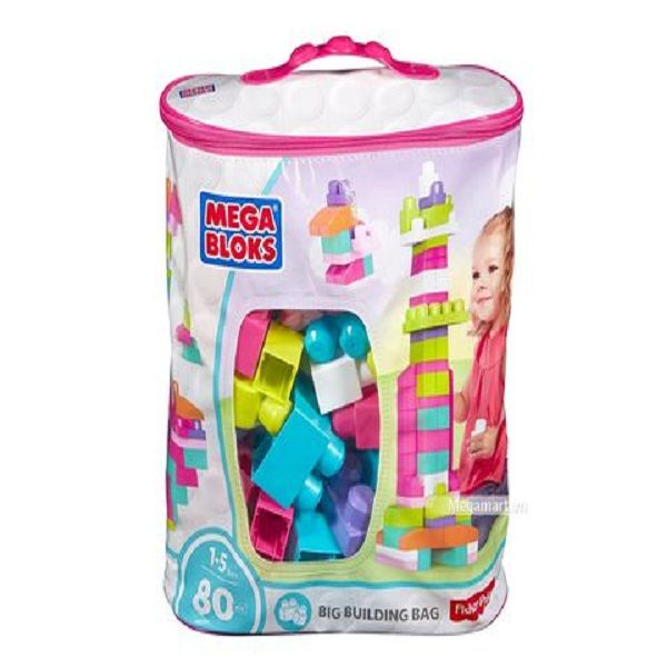 PNC MEGABLOKS DCH62 TÚI LỚN HỒNG (80 GẠCH)