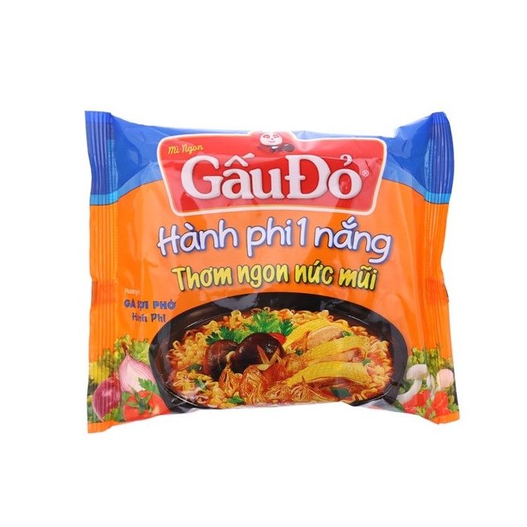 Mì Gấu Đỏ Sợi Phở Hành Phi - 64g