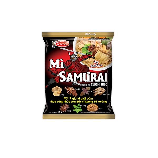 Mì Không Chiên Samưrai Sườn Heo 80g
