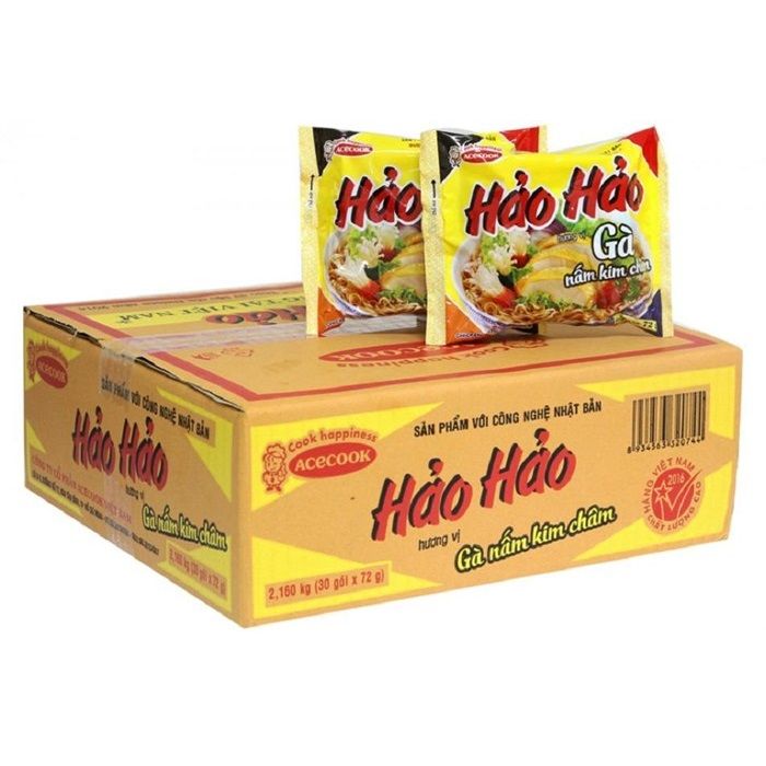 Thùng 30 Mì Hảo Hảo Gà Nấm Kim Châm 72G