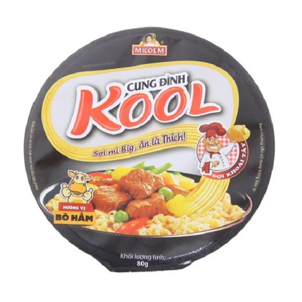 Mì Cung Đình Kool Khoai Tây Vị Bò Hầm Bát 80g