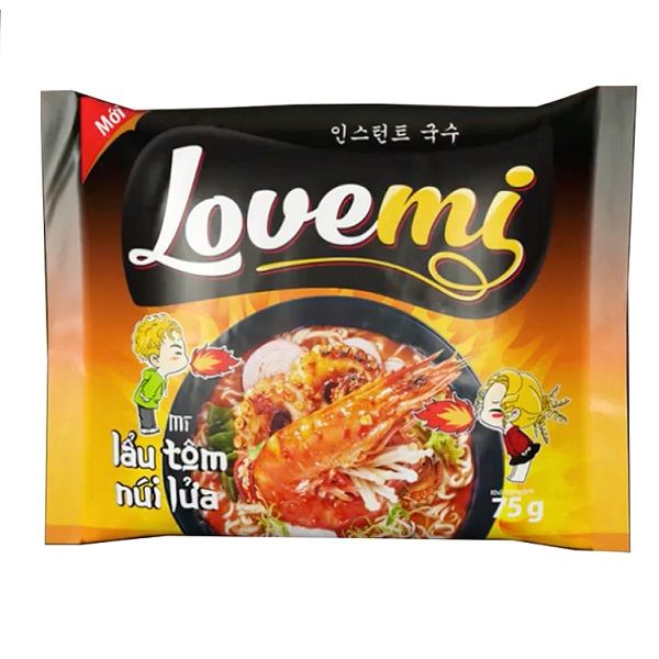 Mì Lovemi Lẩu Tôm Núi Lửa 75g