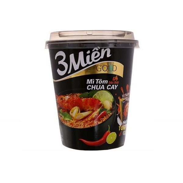 Mì Ly 3 Miền Gold Tôm Chua Cay Đặc Biệt 65g