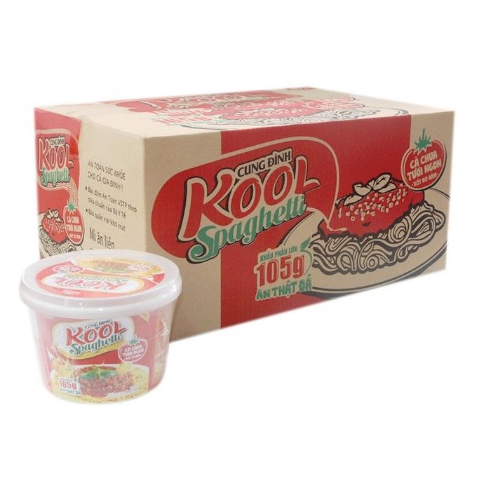 Thùng 12 Hộp Mì Kool SPAGHETTI 105G