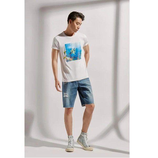 Áo Thun Family Under Sea Trắng Couple TX 3071