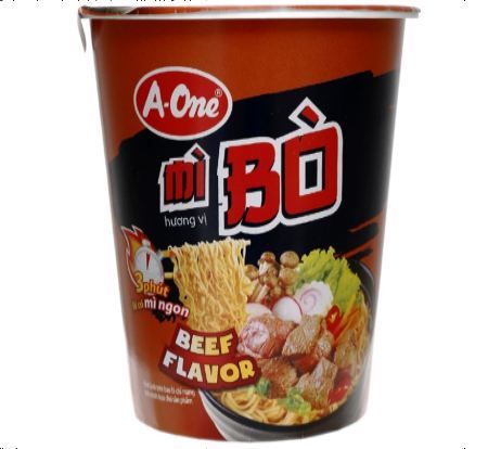 Mì Ly Hương Vị Bò A-One 65G